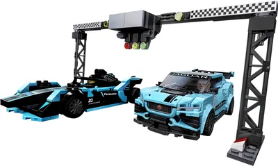 Image de Voiture de Formule E Panasonic Jaguar Racing GEN2 et Jaguar I-PACE eTROPHY - Champions de la vitesse LEGO 76898