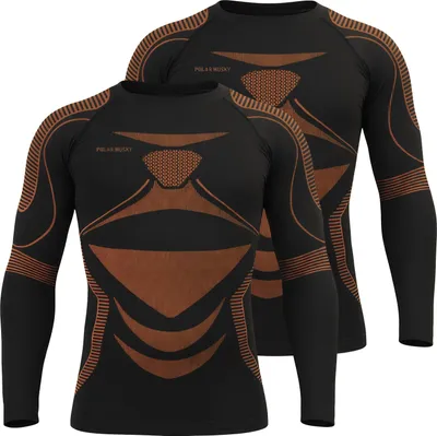 Produktbild von normani 2 x Thermooberteil Langarm Shirt Skiunterwäsche für Herren