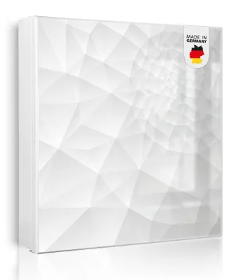 Produktbild von banjado Schlüsselkasten aus Metall, 30x30cm groß mit 32 Haken, als Magnettafel nutzbar, Korpus weiß, Anschlag rechts, Nautilus [SKGW1 12529]