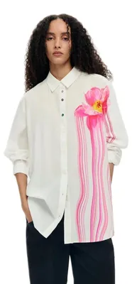 Productafbeelding van Desigual langarmshirt voor dames, wit, maat XL