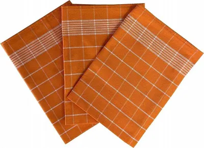 Zdjęcie produktu dla Ściereczka Pozitiv egipska bawełna 50x70 cm pomarańczowa/biała 3 szt.