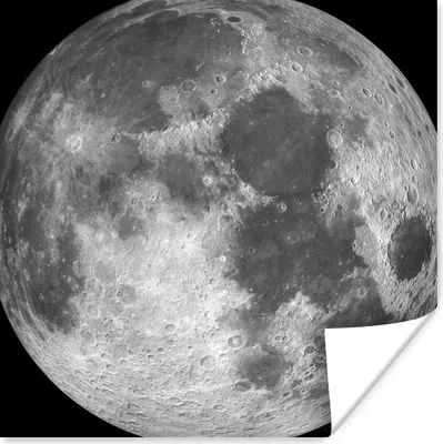 Produktbild von MuchoWow® Poster Weltraum - Mond - Nacht 30x30 cm - Wandposter - Printing