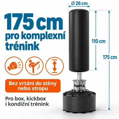 Obrázek produktu pro Volně stojící boxovací pytel 175 cm - 12 přísavek