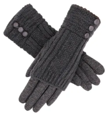 Imagen del producto de Omgoods - Guantes de algodón grueso sin dedos para pantalla táctil, color gris