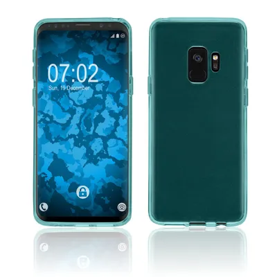 Produktbild von PhoneNatic Case kompatibel mit Samsung Galaxy S9 - türkis Silikon Hülle transparent Cover