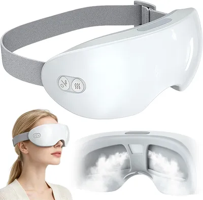 Obrázek produktu pro Masážní přístroj na oči s funkcí ohřevu a maskou na oči, vhodný pro unavené a suché oči, pro zlepšení spánku