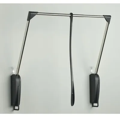 Kleiderlift ausziehbar 620-950 mm, 8 kg, schwarz/vernickelt
