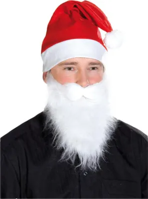 Produktbild von Weihnachtsmannmütze Weihnachtsmann Mütze Bescherung Bommel rot flauschig