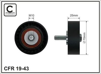 Produktbild von CAFFARO 19-43 Umlenkrolle, Keilriemen  19-43