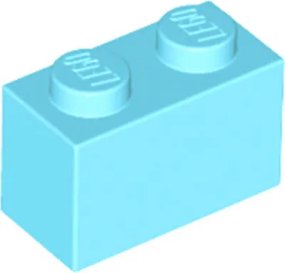 Obrázok produktu pre 1 kus LEGO, diel c. 3004 v strednej azúrovej farbe (stredne azúrová).