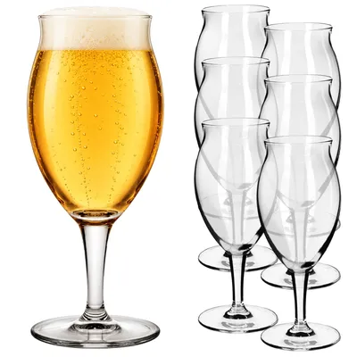Zdjęcie produktu dla KADAX Szklanki Do Piwa Pokale Kieliszki Zestaw 6x 410ml