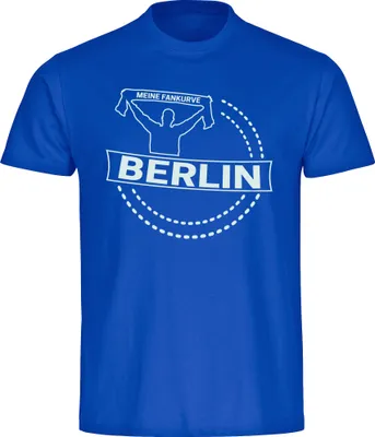 Produktbild von multifanshop Herren T-Shirt - Berlin blau - Meine Fankurve, blau, Größe 3XL