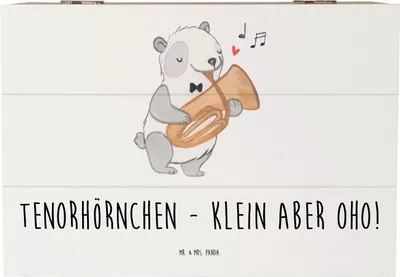 Produktbild von Mr. & Mrs. Panda Box Tenorhörnchen Magie 22 x 15 cm - Weiß - Geschenk, Musizieren Instrumente, Tenorhorn, Geschenkbox, Schatulle, Musik, Instrument, Erinnerungsbox, Truhe
