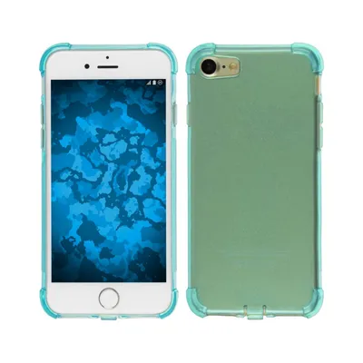 Produktbild von PhoneNatic Case kompatibel mit Apple iPhone 7 / 8 / SE 2020 - blau Silikon Hülle Shock-Proof + 2 Schutzfolien