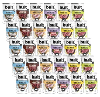 Produktbild von BULT | Hundefutter Geschmacksmix - Nassfutter Set 30x400g Dose - Hundenassfutter fur Hund