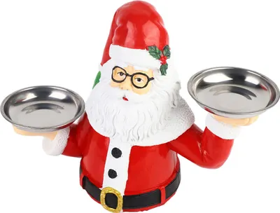 Obrázek produktu pro Vánoční lahůdky držák Santa drží zásobník Ovocná mísa Rack pryskyřice Home Party Food Snack Storage