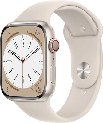 Produktbild von Apple Watch Series 8 GPS + Cellular 45mm Aluminium Galaxy mit Sportarmband