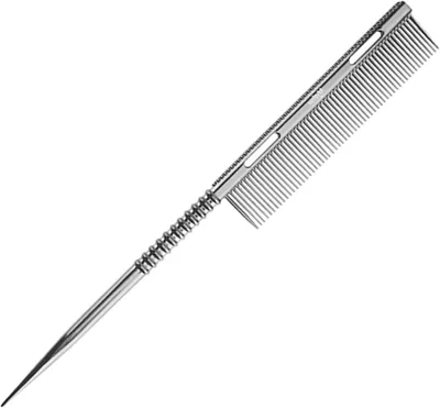 Productafbeelding van Puntkam Volumeborstel - Styling Kam - Haar Stylen - Ergonomisch Handvat - 235 cm - Zilver