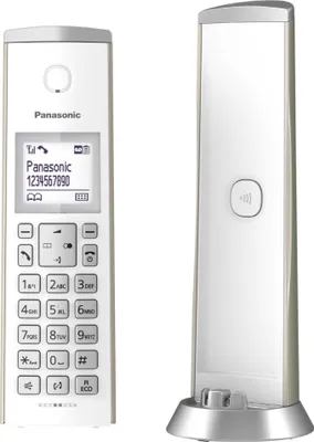 Immagine prodotto di Panasonic KX-TGK220 - Telefono cordless - Segreteria telefonica con ID chiamante - DECT\GAP - Funzione di chiamata a tre - Colore champagne