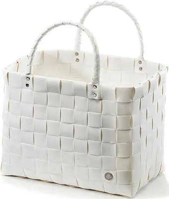 Obrázek produktu pro Kobolo taška BÍLÁ XXL - 36x22x28 cm nákupní košík pletené plastové nákupní tašky košíky nákupní taška dámská taška na nákupy rukojeť košík