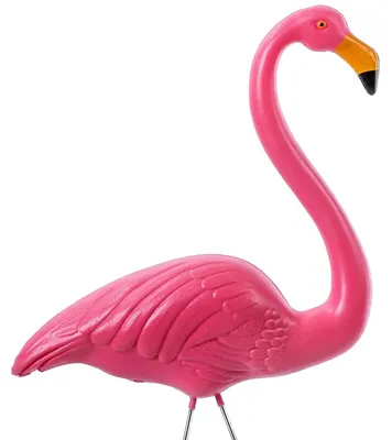 Image de Flamant rose - Figurine décorative / statue - 83 × 36 cm - Lot de 2 - Rose