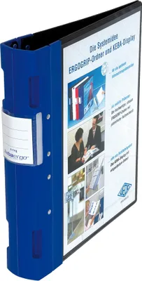 Productafbeelding van WEDO ERGOGRIP presentatiemap, 56 mm, zwart/blauw