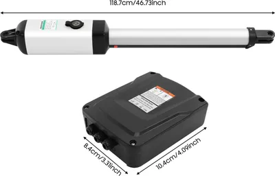 Zdjęcie produktu dla Automatyczny mechanizm otwierający bramę – napęd bramy – nośność 300 kg – skok 38,5 cm – pilot zdalnego sterowania – IP44 – czarny
