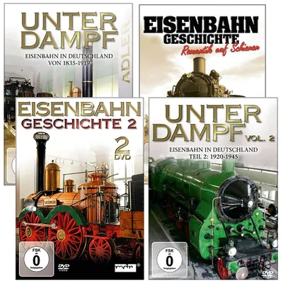 Image de Unter Dampf - Eisenbahn Geschichte. 5 DVDs.