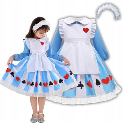 Produktbild von Hopki Alice im Wunderland Kostüm Kleid Mädchen Gr. 104-110