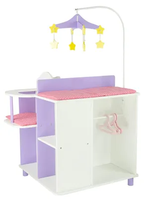 Produktbild von Puppentisch mit Wickelfunktion, Puppenschrank, Puppenzubehör, Spielzeug, Olivias World, Modell TD-0203A