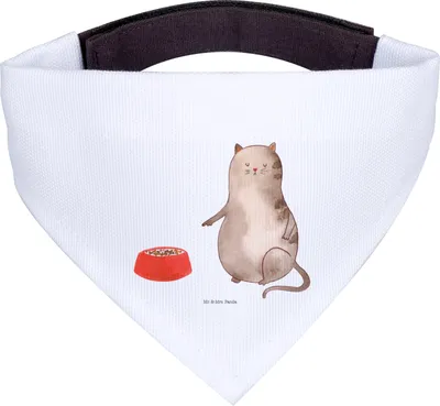 Produktbild von Mr. & Mrs. Panda Halstuch Hund Katze Fressen - Weiß - Geschenk, Hundehalstuch, Für Hunde, Tuch