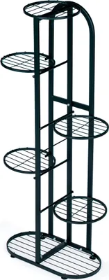 Produktbild von Blumenständer mit 6 Ablagen, 106 cm, Metall Schwarz