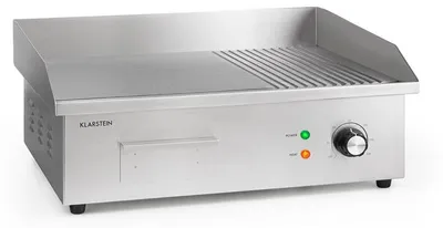 Obrázek produktu pro Klarstein elektrický gril, ⅔ hladká a ⅓ rýhovaná XL plocha: 54,5 x 35 cm, 3000 W