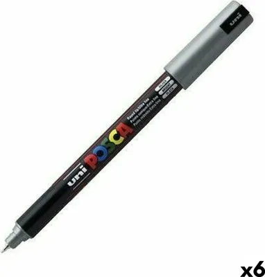Produktbild von Uni-Ball PC-1MR, Silber, Rundspitze, Mehrfarbig, Rund, 0,7 mm, Tinte auf Wasserbasis