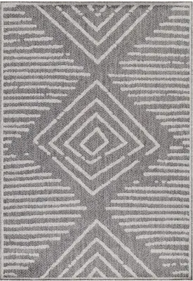 Produktbild von Outdoor Teppich Alessio Läufer, Farbe: Grau, Größe:80x250 cm