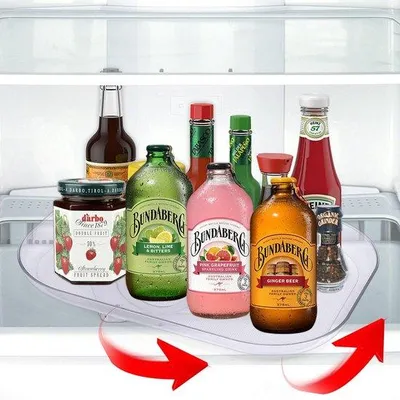 Produktbild von Küchenschubladenauslage, 39,8 cm, transparent, 360-Grad-Drehbar, Kräutertrockner, Drehbar für Tisch, Küche