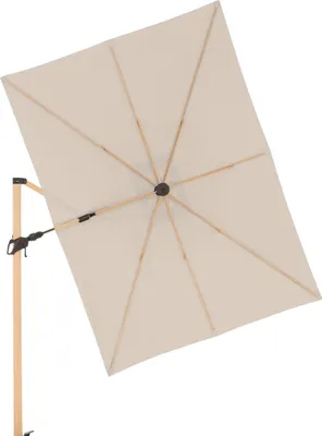 Produktbild von Doppler Alu Wood Pendel Side 220 x 300 cm Pendelschirm Ampelschirm 3 Farben 451268 820 Natur