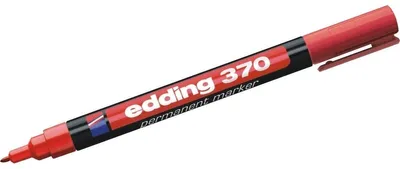 Zdjęcie produktu dla Edding 370 2 370 Permanentmarker - 1 mm, rot