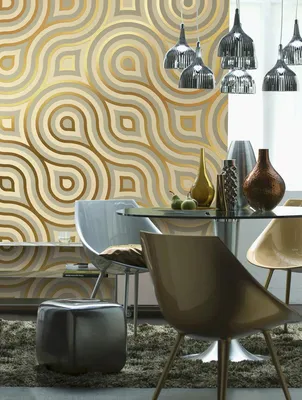 Produktbild von Komar Fototapete "Meander" , gold, 368 x 254 cm