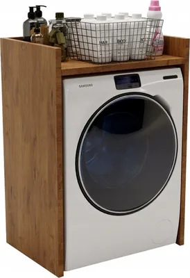 Produktbild von Waschmaschinenschrank Überbauschrank für Waschmaschine Badmöbel Regal Braun