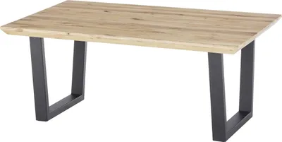 Produktbild von Couchtisch >ASOLA< in Eiche furniert / schwarz - 110x45x70cm (BxHxT)
