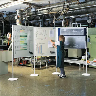 Produktbild von Legamaster LEGALINE Whiteboard 120x150cm Bodensystem, 1480 x 1180 mm, Emaille, Horizontal / Vertikal, Tragbar, Magnetisch, Anti-Kratz-Beschichtung