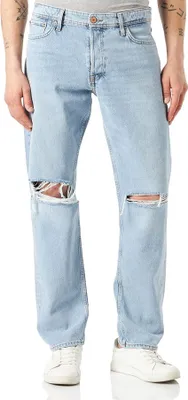 Produktbild von Jack & Jones 12204319, Blau, Jeans, Baumwolle, Nicht bleichen, Nicht im Wäschetrockner trocknen, Feinwäsche (30°C)