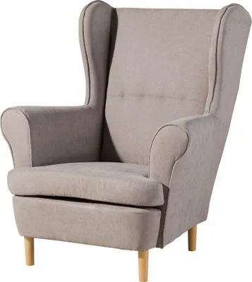 Image de MASSIVMOEBEL24 | Fauteuil 71x74x105 Gris taupe SOFAS #110