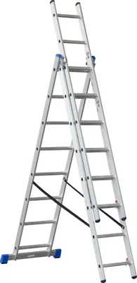 Produktbild von G21 dreiteilige Leiter 5,1m 3x8 Sprossen