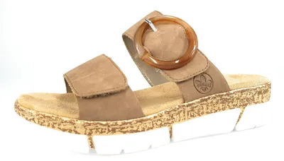 Image de Chaussures de plage Rieker pour femmes, couleur marron, style décontracté