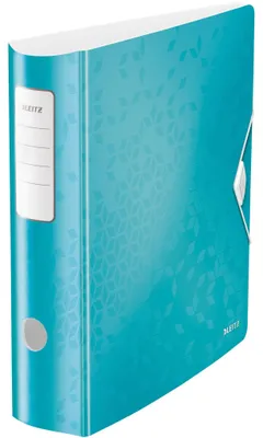 Image de Leitz 180° WOW A4 classeur à levier, mobile, dos 8,2 cm, avec élastique, bleu glacier