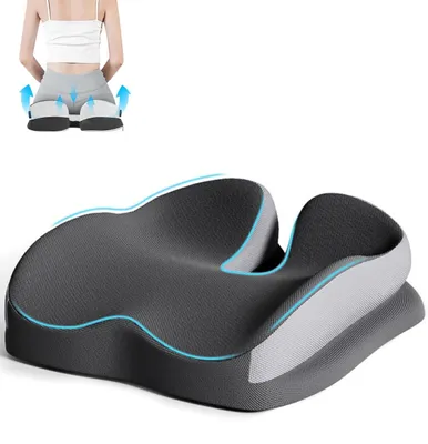 Produktbild von Orthopädisches Sitzkissen für Büro mit Memory Foam, Grau