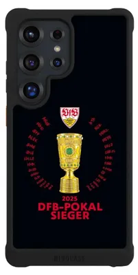 Produktbild von NIVOCASE Hülle für Samsung Galaxy S25 Ultra  Stoßfeste Handyhülle NIVOmax Case Schwarz Offizielles Lizenzprodukt Pokal VfB Stuttgart