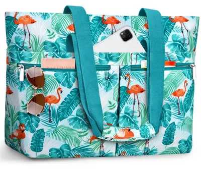 Immagine prodotto di Borsa da spiaggia grande, impermeabile, con zip e scomparto per oggetti bagnati
